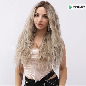 Synthetic Lace Front Wig- Ombré - 24 inches- Curly hair no bangs